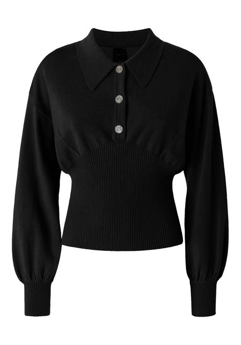 Ribbed long sleeve polo shirt PINKO | sweaters | 104016 A15SZ99